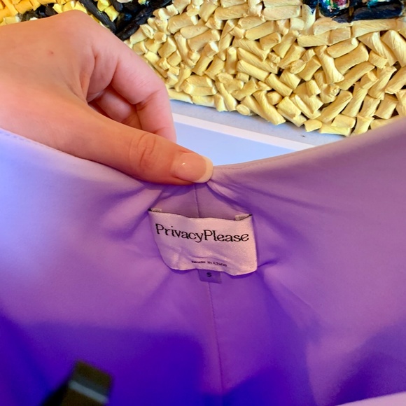 PRIVACY PLEASE Lavender Silk Wrap Dress (S) - Picture 7 of 8